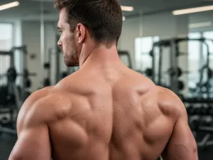 Para planująca trening w domowej siłowni, notatnik, telefon z apką fitness i hantle jako elementy planu ćwiczeń