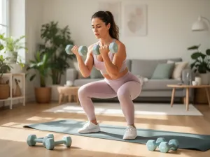 Kobieta biegnąca na bieżni i mężczyzna ćwiczący aerobowo w nowoczesnej siłowni, przykład treningu cardio.