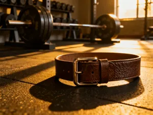 Stoper cyfrowy i kettlebell na podłodze siłowni, symbolizujące trening interwałowy EMOM.